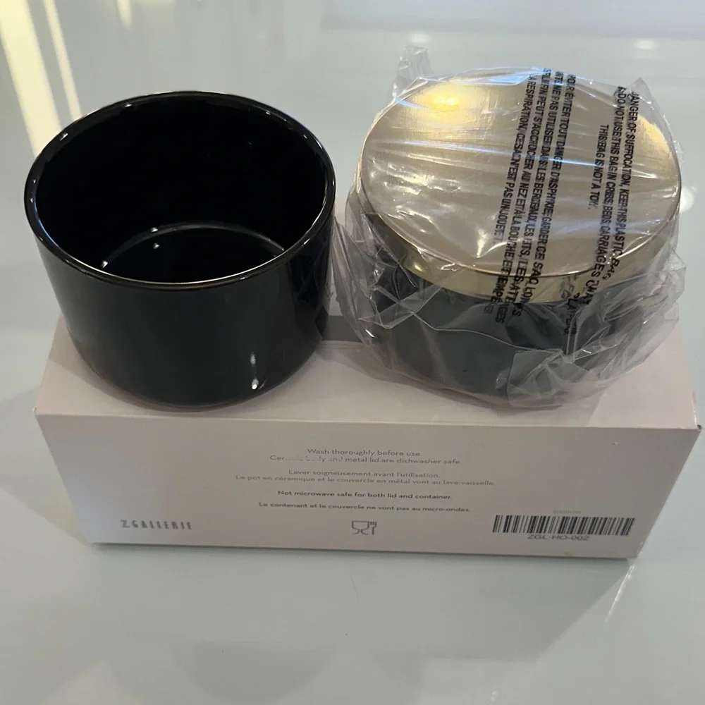 Z Gallerie Storage NWT Duo with Gold Lids